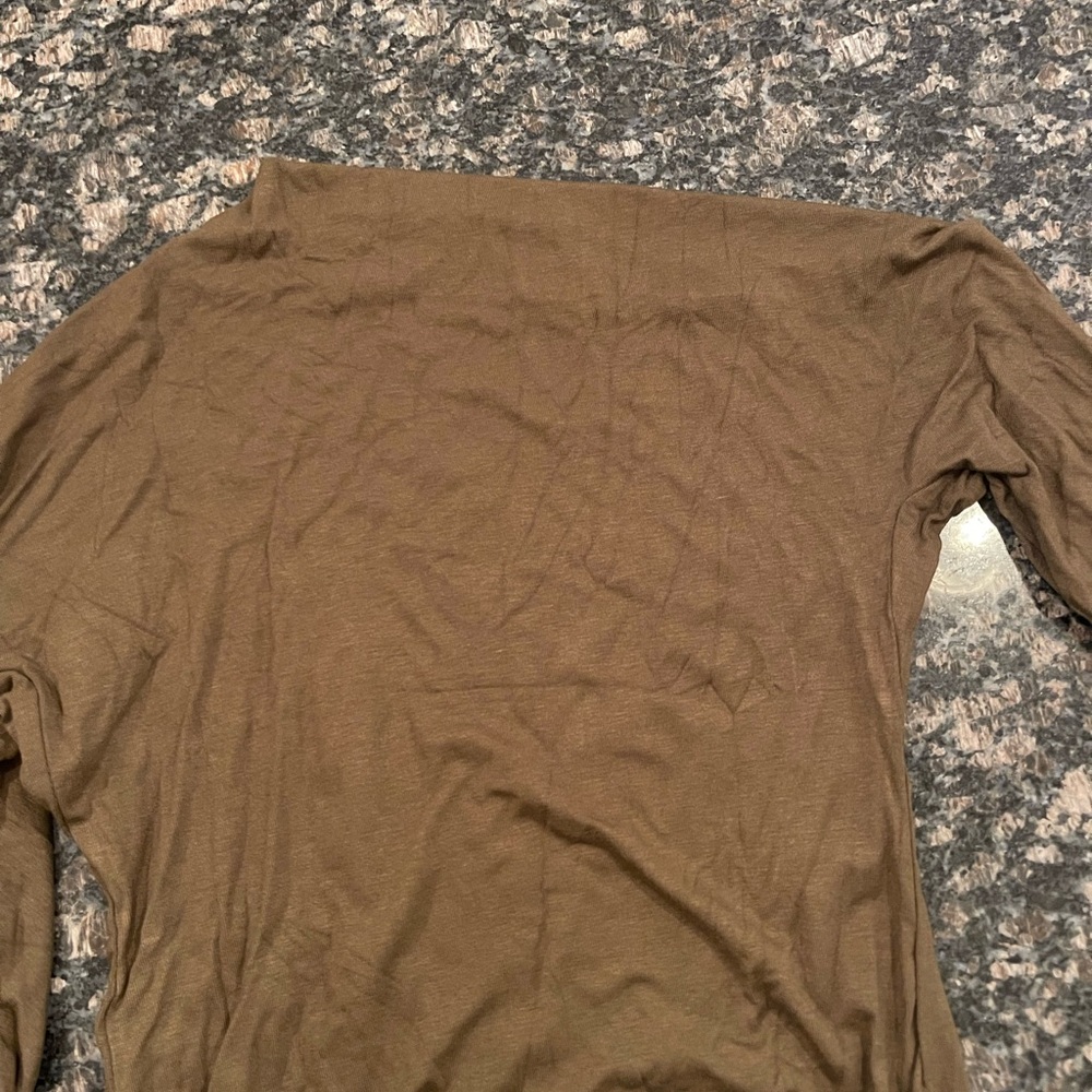 Commense Long Sleeve Brown Tee